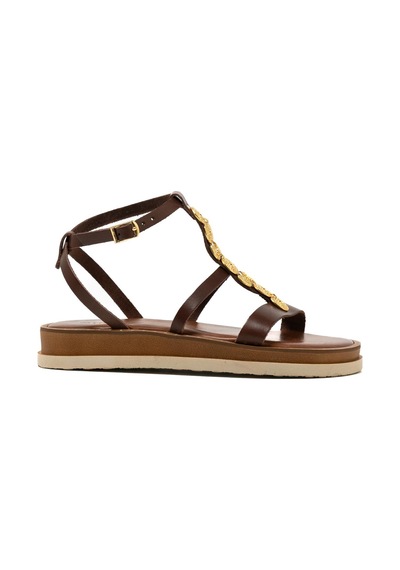 148 Brown Sandalet Kadın 262185 Myconian 2025 Greek Sandal Kahverengi
