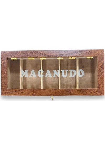 Lubinski İtaly Macanudo Camlı Humidor Puro Kutusu Kahve 200's