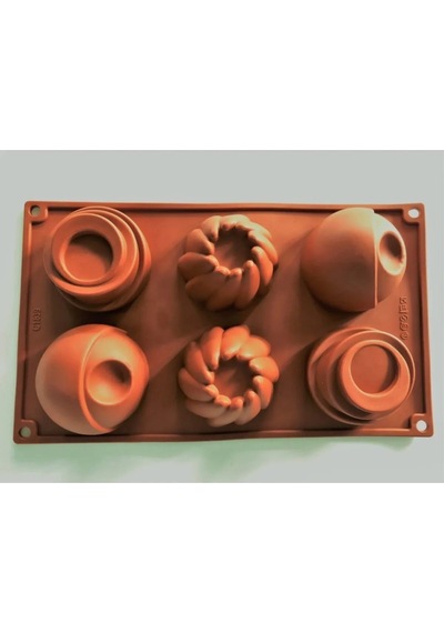 Silikon Karışık Şekilli Kek Kalıbı 6'lı Goldcakes