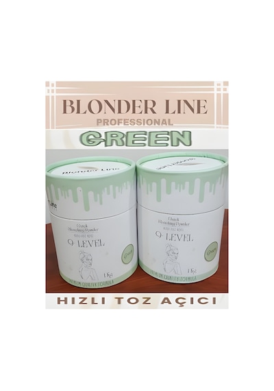 Yüksek Performanslı Hızlı Toz Saç Açıcı Yeşil 1 Kg X 2 Adet