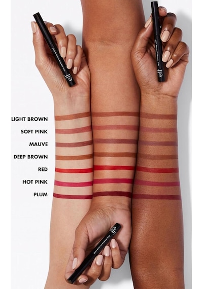 E.l.f. Love Triangle Lip Filler Liner Uzun Ömürlü 2 Si 1 Arada Dudak Kalemi Dudak Kalemleri Deep Brown 6
