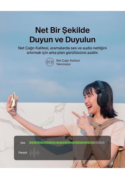 Soundform Surround Bluetooth Kulak Üstü Kulaklık, Gürültü Engelleme, Kablosuz, 60 Saat Çalma Süresi, Yumuşak Kulak Yastıkları, İphone, Galaxy, İpad, Seyahat, Ev, Ofis İçin, Siyah Soundform Surround Bluetooth Kulak Üstü Kulaklık, Gürültü Engelleme, Kablosuz, 60 Saat Çalma Süresi, Yumuşak Kulak Yastıkları, İphone, Galaxy, İpad, Seyahat, Ev, Ofis İçin, Siyah