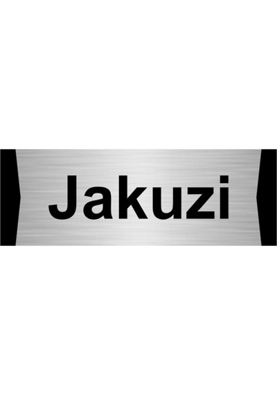 Jakuzi 7x20cm Gümüş Renk Metal Yönlendirme Levhası