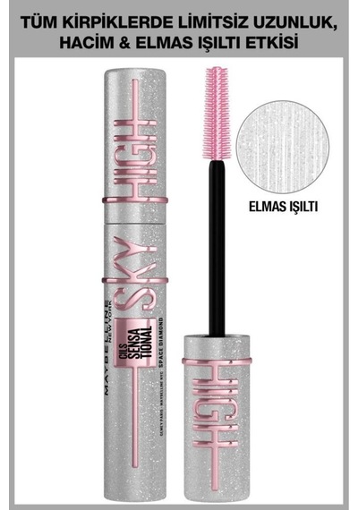 Lash Sensational Sky High Space Diamond - Elmas Işıltılı Maskara & Siyah Maskara Seti Electro Black