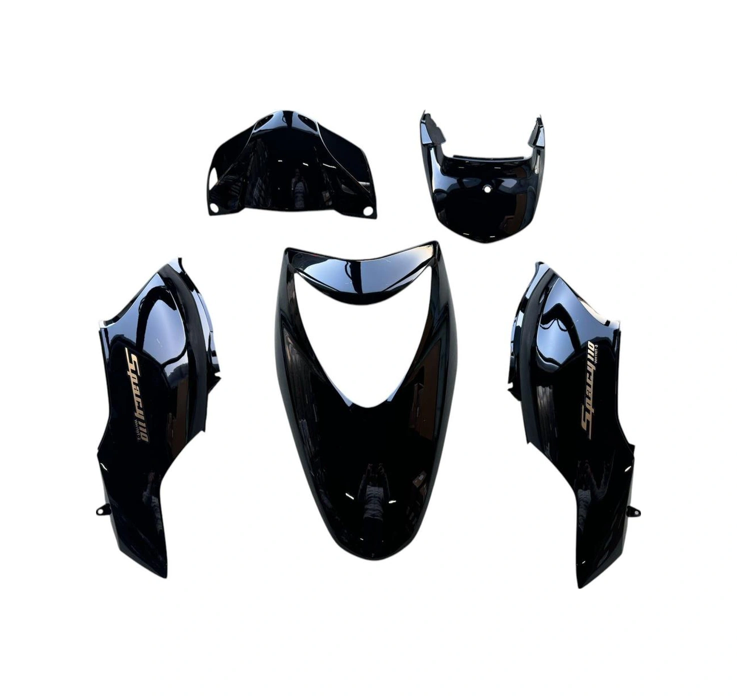 Honda Spacy 110 Kaporta Set 5 Parça Boyalı Aksam Siyah