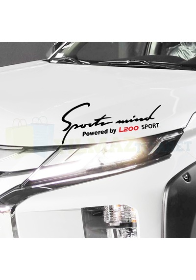 Mitsubishi L200 Sport Mind Far Kaput Oto Sticker Araba Etiket