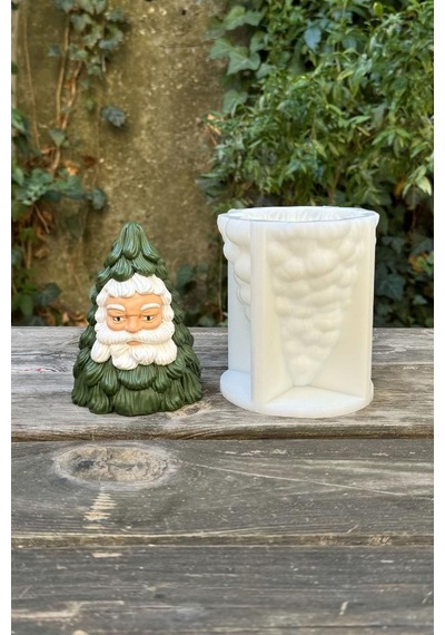 Noel Baba Ağacı Silikon Mum Kalıbı