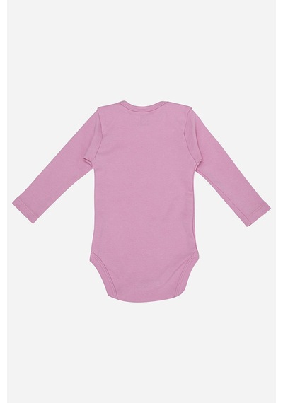 Arma Yıldız %100 Organik Pamuklu Pembe Uzun Kollu Bebek Body 5'li Paket Pembe