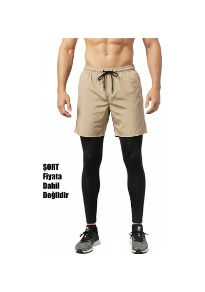 Deepsea Unisex Siyah Dar Kesim Termal Performans Taytı Soğuk Havalar & Spor Kullanımı 2607073 Siyah