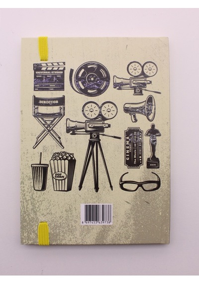 Home Dekor Hediye Lastikli Çizgisiz Sert Kapak Retro Cinema Defter Hdh75