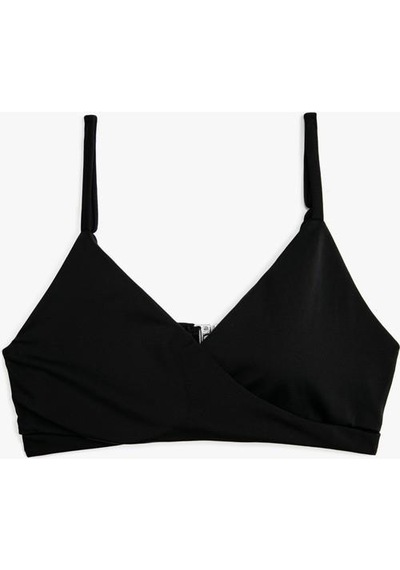 Koton Üçgen Bikini Üstü İnce Askılı Siyah 3sak10008bm 3SAK10008BM999
