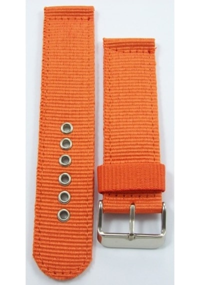 Kumaş Perlon Turuncu 24Mm Spor Saat Kordonu Saat Kayışı Nato
