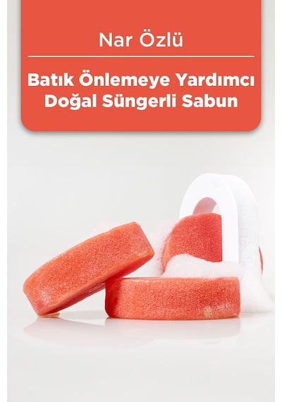 Nar Özlü Batık Ve Çilek Bacak Onarımına Yardımcı Doğal Süngerli Sabun 130gr Nar