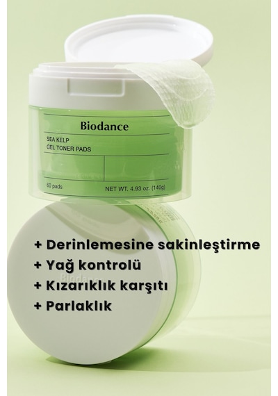 Defacto Biodance Sea Kelp Gel Toner Yatıştırıcı Tonik Ped 60 Adet H3437AXNS