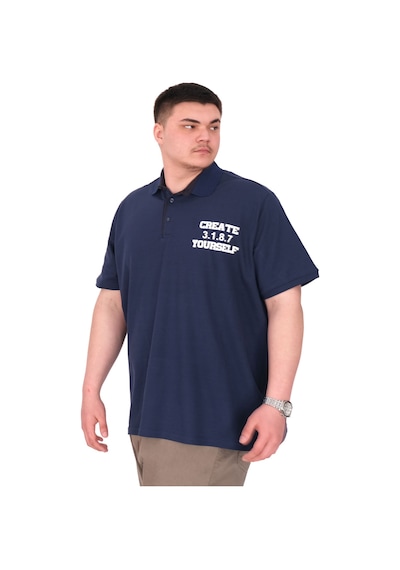 Mode Xl Büyük Beden Erkek T-shirt Polo Yaka Yourself U25310 İndigo İndigo
