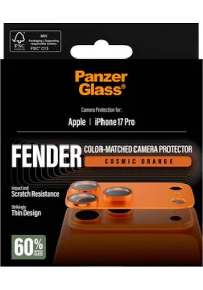 Panzerglass Apple Uyumlu iPhone 17 Pro Fender Kozmik Turuncu Lens Koruyucu Turuncu