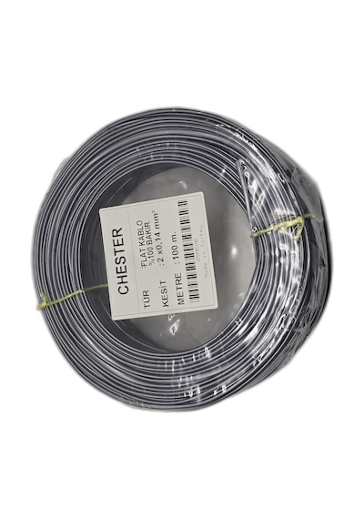 100 Metre Tam Bakır Telefon Kablosu 2x0.14mm Flat Köken Kablo Adsl Modem İnternet Hattı Kablosu