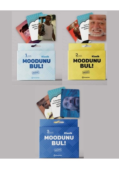 Moodunu Bul Mini 3 Adet Oyun Seti, Modunu Bul, Klasik 1, Klasik 2, Klasik 3