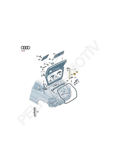 Audi A3 Bagaj Amortisörü 2 Kapılı 8p3827552d 2004-2007
