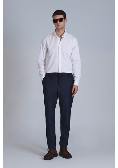 Lufian Jakob Erkek Basic Gömlek Slim Fit Beyaz Beyaz 112010642100500 Beyaz
