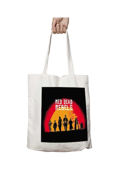 Art Hediye Red Dead Rebels Star Wars Redemption İki Tarafı Kalıcı Baskılı Yıkanabilir Çanta Çok Renkli