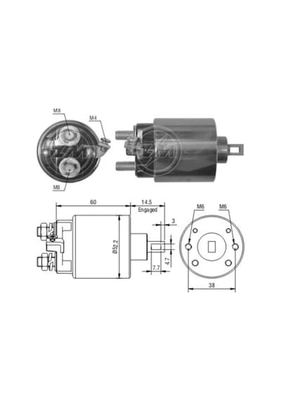 Zm 12v Marş Otomatiği Hıtachı Tipi Sol / Fıat-opel N11.18858