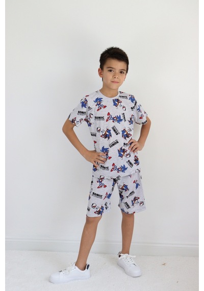 Harika Kids Erkek Çocuk Dinazor Desen Kaprili Basic Takım Takım 001