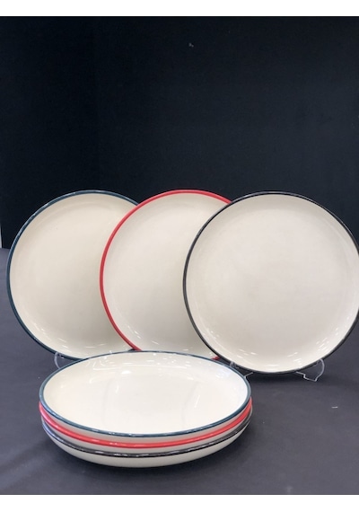 Megg Line 21 Cm 6'lı Pasta Tabağı Meggdecor