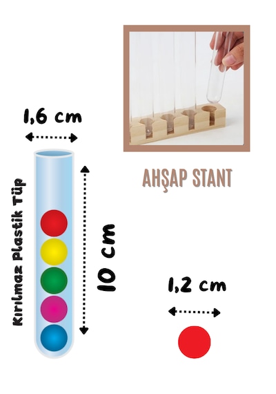 Miranino Eğlenceli Tüpler Ahşap Stantlı Eğitici, Motor Gelişimi