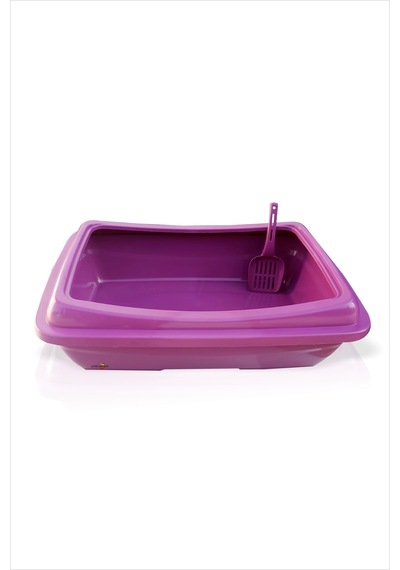 M3 Decorium Dev Büyük Bordo Kürekli Kedi Kum Havuzu Kabı Tuvaleti 67 x 47 x 19 CM