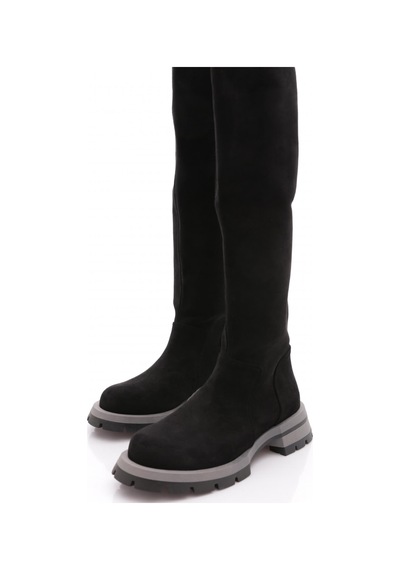 Dgn 4006 Kadin Knee High Çizme Siyah Geyik