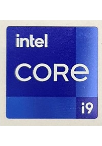 OEM intel CORE i9 11.ci ve 12.ci Nesil Sticker Etiket D90