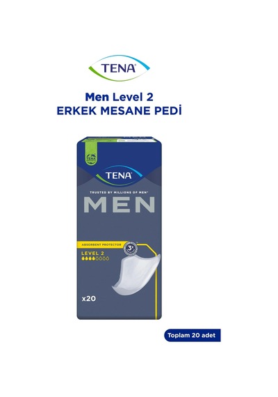 Tena Men Emici Koruma Level 2 Erkek Mesane Pedi 120 Adet Standart