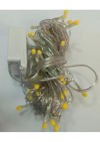 10m 100 Led Damla Uçlu Led Işık Beyaz Işık Şeffaf Kablo Beyaz