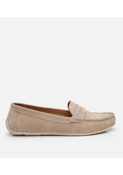 Hotiç Kadın Süet Deri Bej Günlük Loafer 01ayh306650a310 Bej