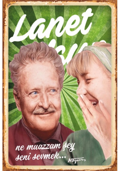 nazım hikmet seni sevmek retro ahşap poster