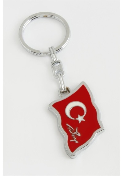 Techmrt Ay Yıldız Metal Anahtarlık-kırmızı 36604621