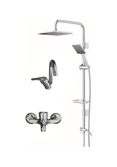 Armour Armatür Banyo Batarya Seti 3'lü Krom Krom