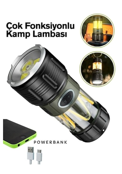 Wıson Ws-705 Çok Fonks Kamp Lambası, Şerit Led Işıklı, El Feneri