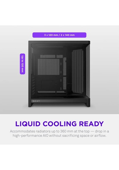 Nzxt H6 Rgb+ Cc-h62fb-p1 Dual-chamber Gaming Mid-tower Pc Kasası