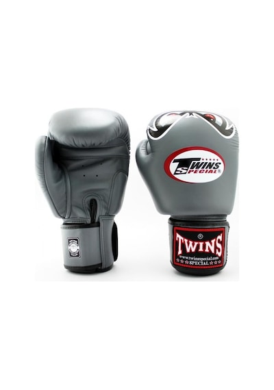 Twins Fbgvl3-25 Boks Eldiveni Deri Muay Thai Eldiveni Gri