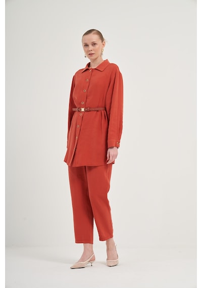 FTZ Women Ftz Pantolonlu Takım Kiremit 31035 Kiremit