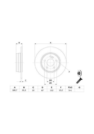 Mercedes C Serisi 203 C200 1.8 Kompressor 2002-2007 Bosch Arka Disk 2 Adet