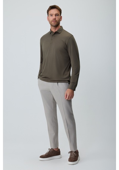 Morven Erkek Haki Polo Yaka Rayon Sweatshirt 27ks063002710 Haki