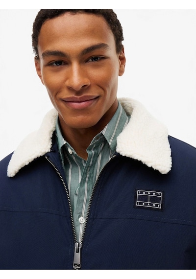 Tommy Hilfiger Tjm Flag Avıator Jacket Erkek Mavi Mont - Dm0dm23499