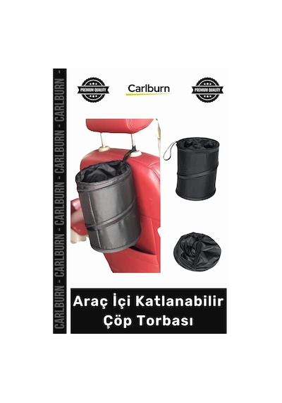 Özel Üretim Dayanıklı Koltuk Arkası Askılı Pratik Oto Düzenleyici Araç İçi Katlanabilir Çöp Torbası