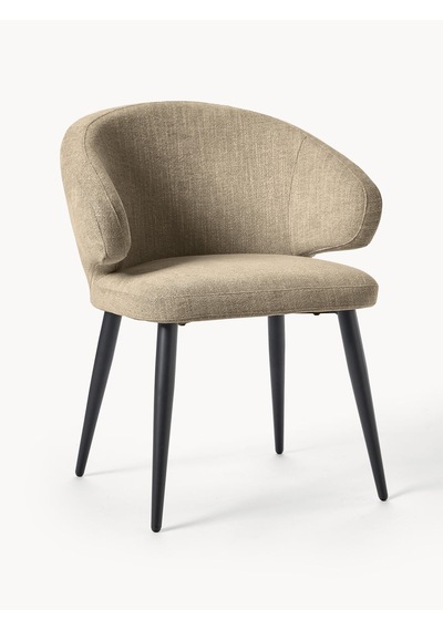 Celıa Bouclé Kollu Sandalye Midcentury Tarzında Şıklık Ve Konfor Yeşil - Siyah