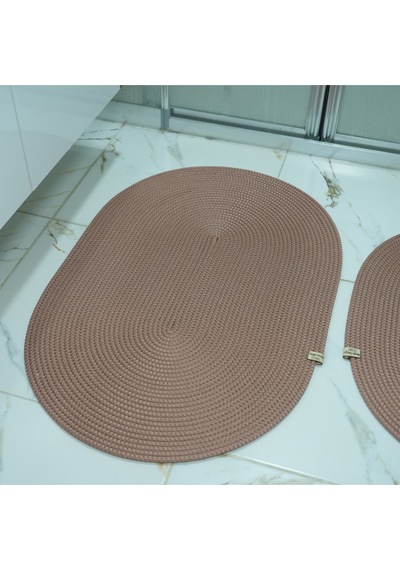Zengin Supla 2'li Banyo Paspas Set Gül Kurusu