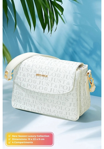Just Polo Günlük Kombinlere Uygun Kadın Orijinal Günlük El Ve Omuz Çantası Shoulder Bag Beyaz