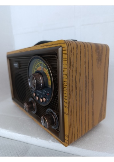 Speaker Fm Radyo Bluetooth Hoparlör Mp3 Çalar Usb Tf Aux Ses Bombası Kablosouz Hoparlör - Kahverengi